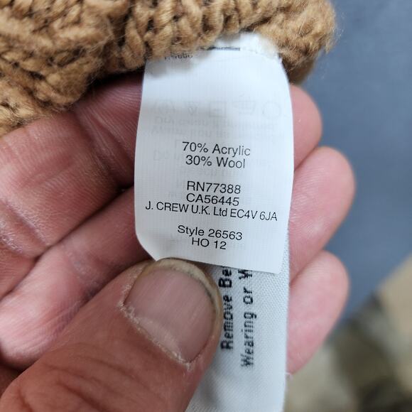 J Crew Wallace Sweater Medium Brown Wool Blend Oversize Boxy Crewneck Casual Y2k - Picture 4 of 16